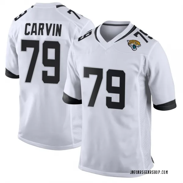 Youth Jerome Carvin Jacksonville Jaguars Game White Jersey