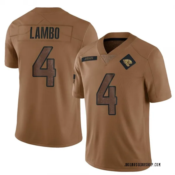 Youth Josh Lambo Jacksonville Jaguars Limited Brown 2023 Salute To Service Jersey