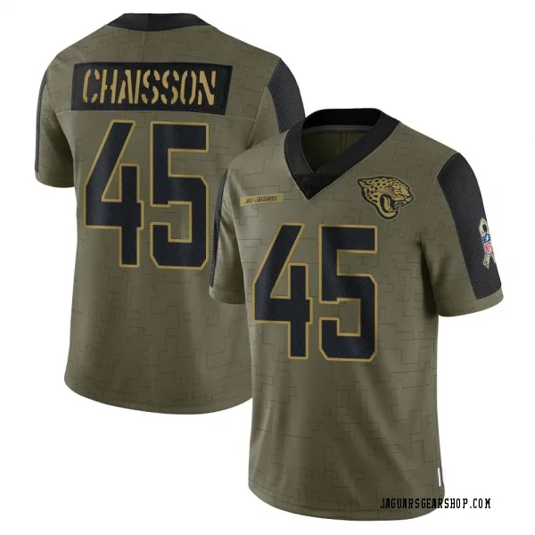 Youth K'Lavon Chaisson Jacksonville Jaguars Limited Olive 2021 Salute To Service Jersey