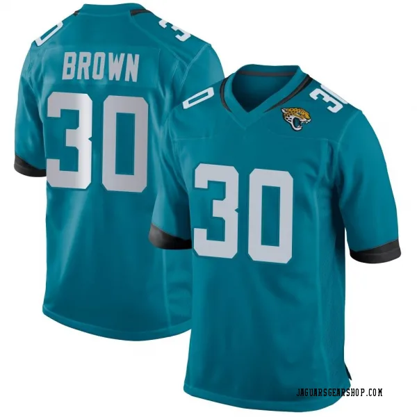Youth Montaric Brown Jacksonville Jaguars Game Teal Jersey