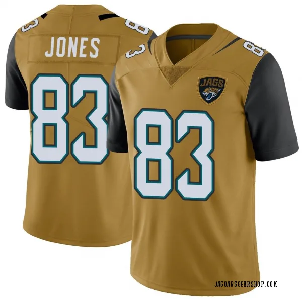 Youth Tim Jones Jacksonville Jaguars Limited Gold Color Rush Vapor Untouchable Jersey