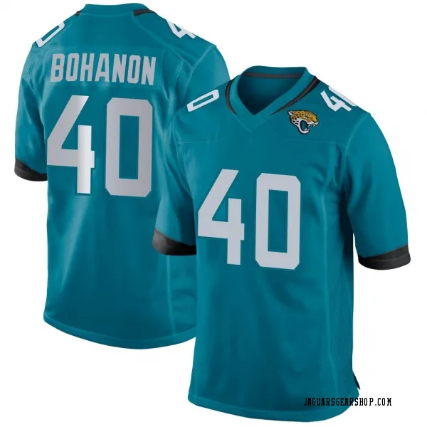Youth Tommy Bohanon Jacksonville Jaguars Game Teal Jersey